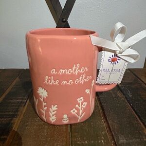 Rae Dunn A MOTHER LIKE NO OTHER Pink Mug Floral Mother’s Day NEW